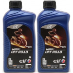 Elf Moto 2 Off Road teilsynthetisches 2T Motorrad Motorenöl 2x 1l = 2 Liter