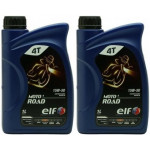 Elf Moto 4 Road 15W-50 4T Motorrad Motoröl 2x 1l = 2 Liter