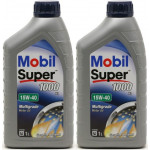 Mobil Super 1000 X1 15W-40 Motoröl 2x 1l = 2 Liter