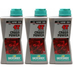 MOTOREX 4T Cross Power SAE 10W-50 Motorrad Motoröl 3x 1l = 3 Liter