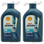 Shell Advance AX7 4T 15W-50 Motorrad Motoröl 2x 1l = 2 Liter