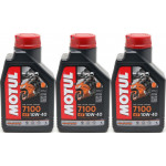 Motul 7100 ester 10W-40 4T Motorrad Motoröl 3x 1l = 3 Liter