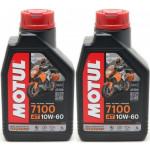 Motul 7100 ester 10W-60 4T Motorrad Motoröl 2x 1l = 2 Liter