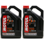 Motul 7100 ester 10W-60 4T Motorrad Motoröl 2x 4l = 8 Liter