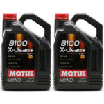 Motul 8100 X-clean + 5W-30 Motoröl 2x 5 = 10 Liter