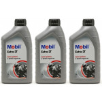 Mobil Extra 2T teilsynthetisches Motorrad Motoröl 3x 1l = 3 Liter