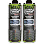Petec Unterbodenschutz, Überlackierbar schwarz 1000ml Saugdose 2x 1l = 2 Liter