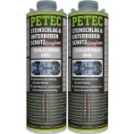Petec Unterbodenschutz, Überlackierbar grau 1000ml Saugdose 2x 1l = 2 Liter