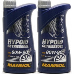 MANNOL Hypoid Getriebeöl 80W-90 API GL 4/GL 5 LS 2x 1l = 2 Liter