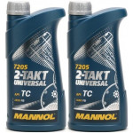 MANNOL 2-Takt Universal mineralisches Motorrad Motoröl 2x 1l = 2 Liter