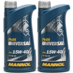 Mannol Universal 15W-40 Motoröl 2x 1l = 2 Liter