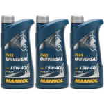 Mannol Universal 15W-40 Motoröl 3x 1l = 3 Liter