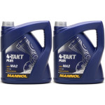 MANNOL 4-Takt Plus 10W-40 Motorrad Motoröl 2x 4l = 8 Liter