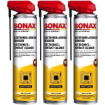 SONAX Elektronik + KontaktReiniger mit EasySpray 3x 400 Milliliter