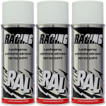 RACING Lackspray RAL 9010 Reinweiß Matt 3x 400 Milliliter