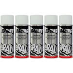 RACING Lackspray RAL 9010 Reinweiß Matt 5x 400 Milliliter