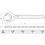 BGS Einmaulschlüssel | DIN 894 | SW 8 mm