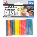 BGS Heißklebe-Patronen | bunt | Ø 7,5 mm, 50 mm | 12-tlg.