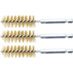 BGS Messingbürste | 17 mm | Antrieb Außensechskant 6,3 mm (1/4