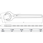 BGS Einmaulschlüssel | DIN 894 | SW 19 mm