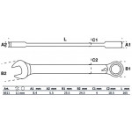 BGS Ratschenring-Maulschlüssel | umschaltbar | SW 11 mm