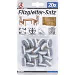 BGS Filzgleiter-Satz | mit Schrauben | Ø 24 mm | 20-tlg.