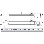 BGS Ratschenring-Maulschlüssel | abwinkelbar | SW 10 mm