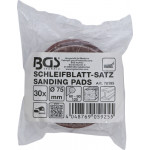 BGS Schleifblatt-Satz für Exzenterschleifer | Ø 75 mm | K 60 - 80 - 120 | 30-tlg.