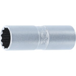 BGS Zündkerzen-Einsatz mit Haltegummi, Zwölfkant | Antrieb Innenvierkant 12,5 mm (1/2