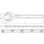 BGS Einmaulschlüssel | DIN 894 | SW 21 mm