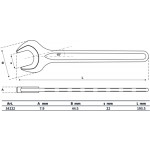 BGS Einmaulschlüssel | DIN 894 | SW 22 mm