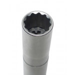 BGS Zündkerzen-Einsatz mit Magnet, Zwölfkant, lang | Antrieb Innenvierkant 10 mm (3/8