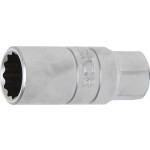 BGS Zündkerzen-Einsatz mit Haltegummi, Zwölfkant | Antrieb Innenvierkant 10 mm (3/8