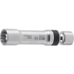 BGS Zündkerzen-Gelenkeinsatz Zwölfkant mit Haltefeder | Antrieb Innenvierkant 10 mm (3/8