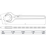 BGS Einmaulschlüssel | DIN 894 | SW 23 mm