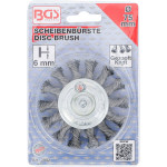BGS Scheibenbürste | Antriebswelle 6 mm | gezopft | Ø 75 mm