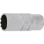 BGS Zündkerzen-Einsatz mit Haltegummi, Zwölfkant | Antrieb Innenvierkant 12,5 mm (1/2