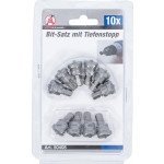 BGS Bit-Satz mit Tiefenstopp | für Gipskartonplatten | Antrieb Außensechskant 6,3 mm (1/4