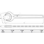 BGS Einmaulschlüssel | DIN 894 | SW 25 mm