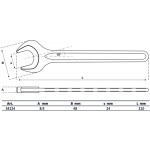 BGS Einmaulschlüssel | DIN 894 | SW 24 mm