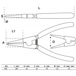 BGS Sprengringzange | gerade | für Außensprengringe | 180 mm