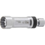 BGS Zündkerzen-Gelenkeinsatz Zwölfkant mit Haltefeder | Antrieb Innenvierkant 10 mm (3/8