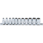 BGS Steckschlüssel-Einsatz-Satz Sechskant | Antrieb Innenvierkant 6,3 mm (1/4