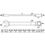 BGS Ratschenring-Maulschlüssel | abwinkelbar | SW 16 mm