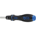 BGS Ratschen-Drehgriff für Bits, umschaltbar | Abtrieb Innensechskant 6,3 mm (1/4