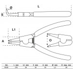 BGS Sprengringzange | 90° | für Außensprengringe | 165 mm