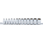 BGS Steckschlüssel-Einsatz-Satz, Sechskant | Antrieb Innenvierkant 6,3 mm (1/4