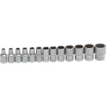 BGS Steckschlüssel-Einsatz-Satz Zwölfkant | Antrieb Innenvierkant 6,3 mm (1/4