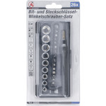 BGS Bit- und Steckschlüssel-/Winkelschrauber-Satz | Antrieb 6,3 mm (1/4