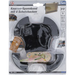 BGS Knarren-Spannband | mit 4 Schutzbacken | 5 m x 25 mm